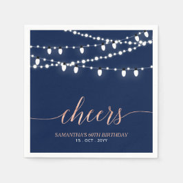 Guardanapo De Papel MARINHO e ROSA DOURADO | Festa de aniversário para