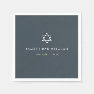 Guardanapo De Papel Marinho Minimalista Bar Azul Mitzvah