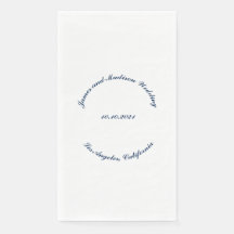 Marinho personalizado azul branco curvado Nome dat