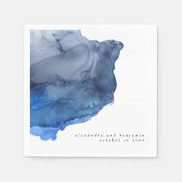 Guardanapo De Papel Marinho personalizado Indigo Abstrato Modern