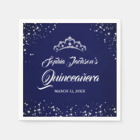 Marinho Silver Diamond Lace Sparkle Gown Quinceane
