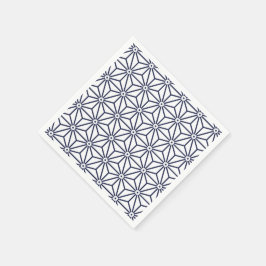 Guardanapo De Papel Marinho Yukata Jinbei Asanoha, japonês, azul