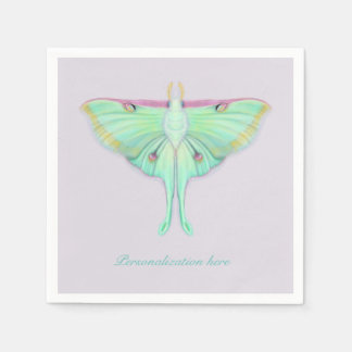Guardanapo De Papel Mariposa Luna com Personalização em lavanda