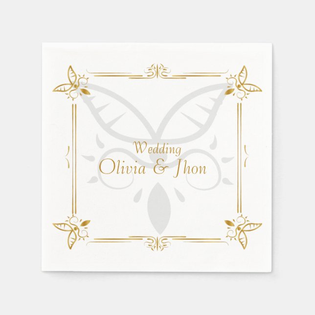 Guardanapo De Papel Mariposas de Amor (Frente)