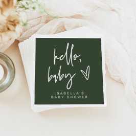 Guardanapo De Papel MARLO Bohemian Forest Green Chá de fraldas Napkins