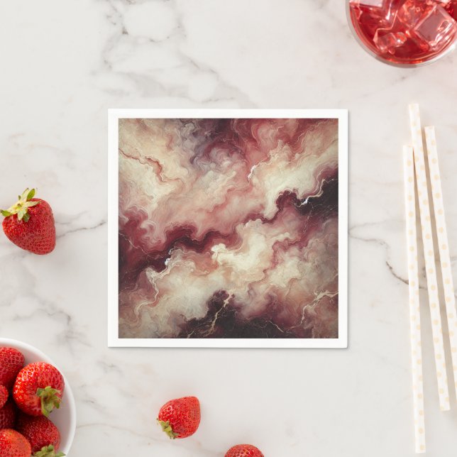 Guardanapo De Papel Mármore Automático Colhe Vinho Découpage Napkins (Insitu)