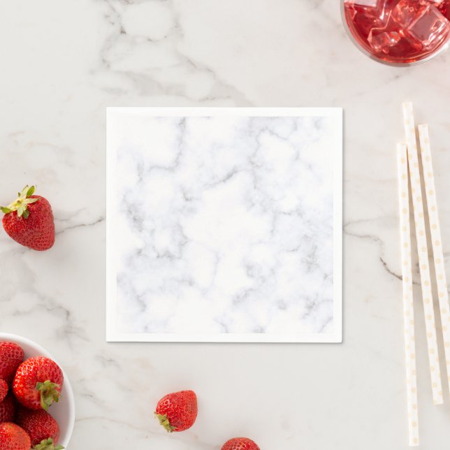 Guardanapo De Papel Mármore Branco Moderno (Insitu)