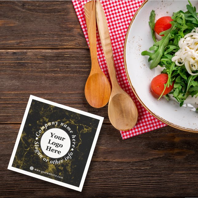 Guardanapo De Papel Mármore negro e dourado (Criador carregado)