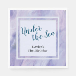 Guardanapo De Papel Mármore Roxo Sob O Mar