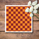 Guardanapo De Papel Maroon e Orange Checkered Vintage<br><div class="desc">Maroon e Orange Checkered Vintage</div>