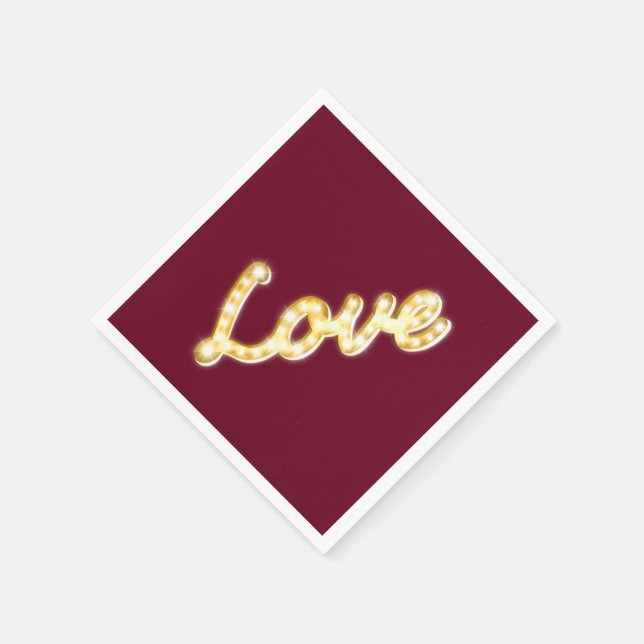 Guardanapo De Papel Marquee Lights Napkin - marsala (Canto)