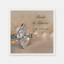 Guardanapo De Papel Marquise Diamond Noivado Ring Wedding