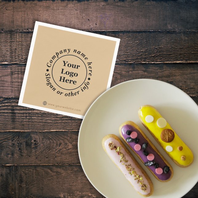 Guardanapo De Papel Marrom elegante simples (Criador carregado)