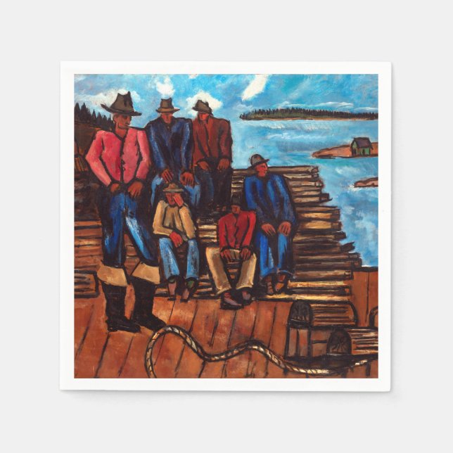 Guardanapo De Papel Marsden Hartley Lobster Pescadores (Frente)