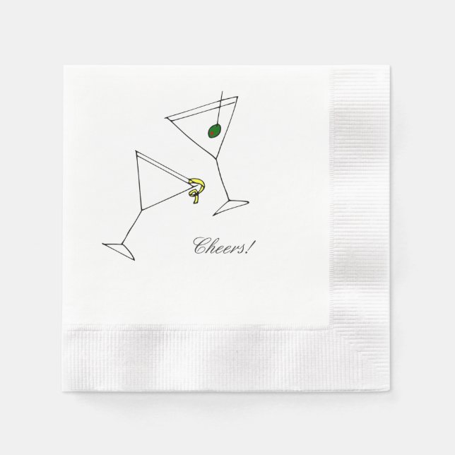 Guardanapo De Papel Martini Cocktail Napkin (Frente)