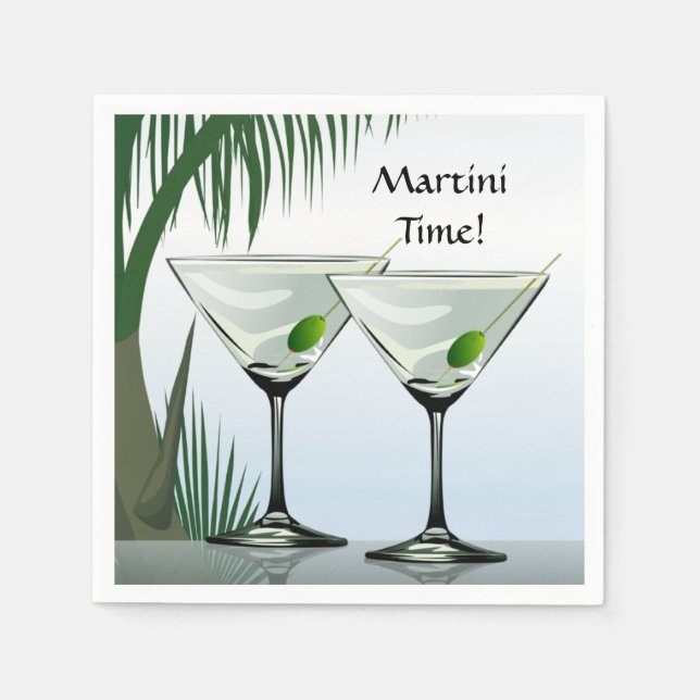 Guardanapo De Papel Martini Cocktail Tropical Beach (Frente)