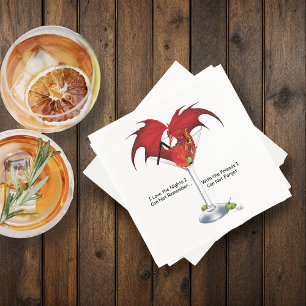 Guardanapo De Papel Martini Fantasy Red Dragon