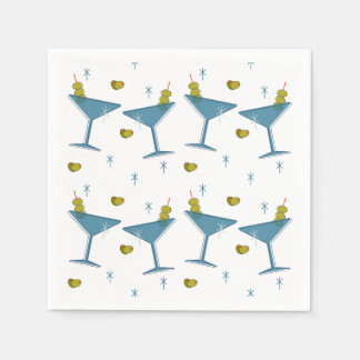 Guardanapo De Papel Martini Madness Retro Century Cocktail Napkins