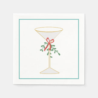 Guardanapo De Papel Martini & MistletoCocktail Napkin