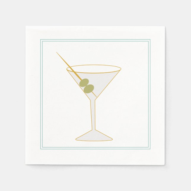 Guardanapo De Papel Martini & Olive Cocktail (Frente)