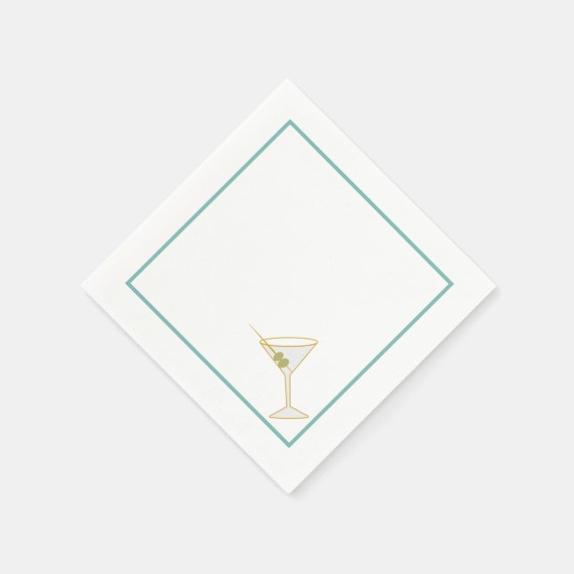 Guardanapo De Papel Martini & Olive Coctail Napkin II (Canto)