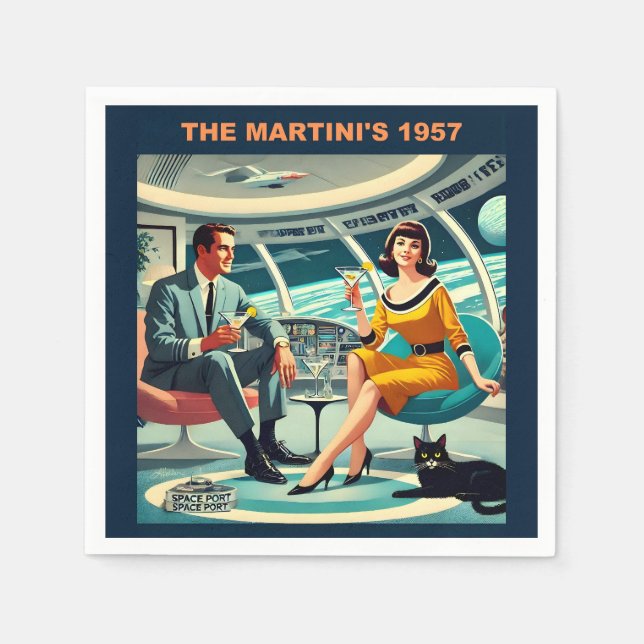 Guardanapo De Papel Martini Space Travel Posters The Martini's 1957 (Frente)