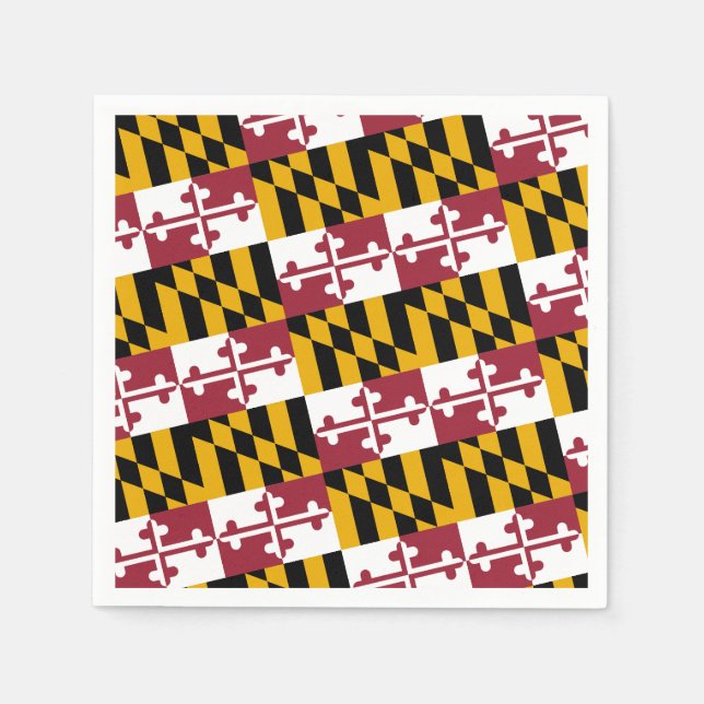 Guardanapo De Papel Marylander Flag Design, Flag of Maryland (Frente)