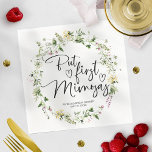 Guardanapo De Papel Mas primeiro Chá de panela de flor selvagem de Mim<br><div class="desc">Um guardanapo simples e bonito para um chá de panela. Sua na moda e design de caligrafia elegante impressionam seus convidados. Você pode personalizá-lo para qualquer cor de sua escolha. Se você precisar de qualquer personalização,  como mudar a cor,  entre em contato comigo antes de comprar.</div>