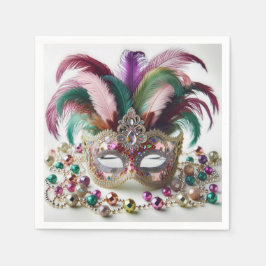 Guardanapo De Papel Máscara Mardi Gras