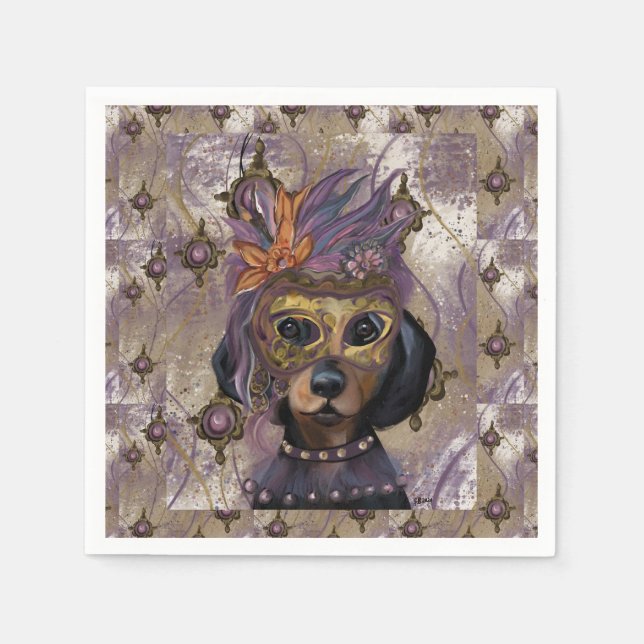 GUARDANAPO DE PAPEL MASCARADA DOXIE ART (Frente)