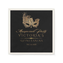 Mascarada Quinceanera Chic Black Dourado