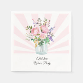 Guardanapo De Papel mason jar, aniversário adulto, casamento, floral