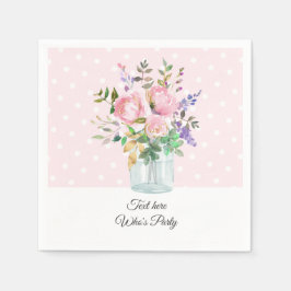 Guardanapo De Papel mason jar, aniversário adulto, casamento, floral