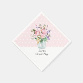 Guardanapo De Papel mason jar, aniversário adulto, casamento, floral