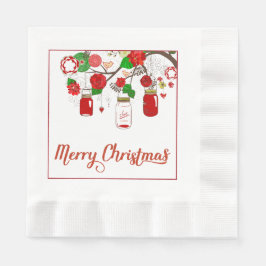 Guardanapo De Papel Mason Jar Christmas Paper Napkins