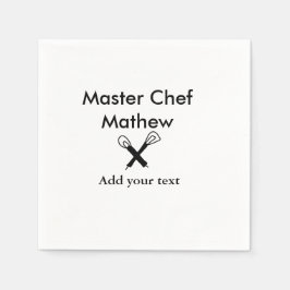 Guardanapo De Papel Master chef cozinha padaria cozinheira adiciona te