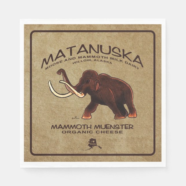 Guardanapo De Papel Matanuska Mammoth Muenster Cheese (Frente)