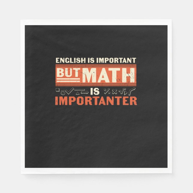 Guardanapo De Papel Matemática do professor de matemática é importante (Frente)