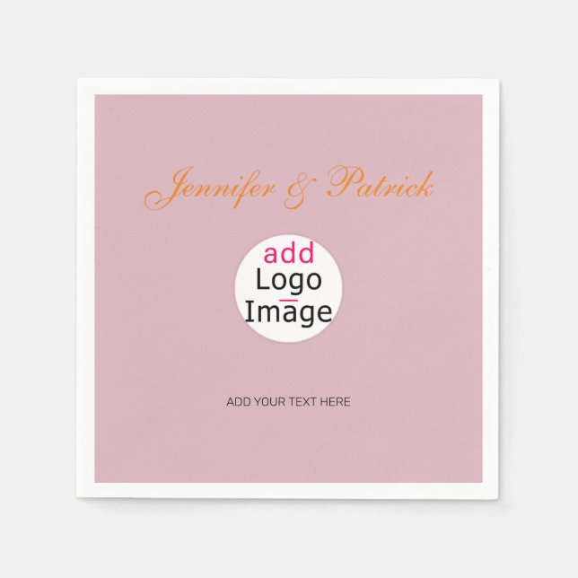 Guardanapo De Papel Matiz de Rosa com empoeiramento profissional perso (Frente)