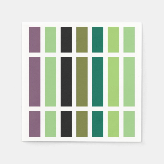 Guardanapo De Papel Matizes Pretos Roxos Verdes (Frente)