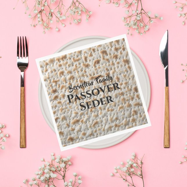 Guardanapo De Papel Matzah Jewish Family Passover Seder (Criador carregado)