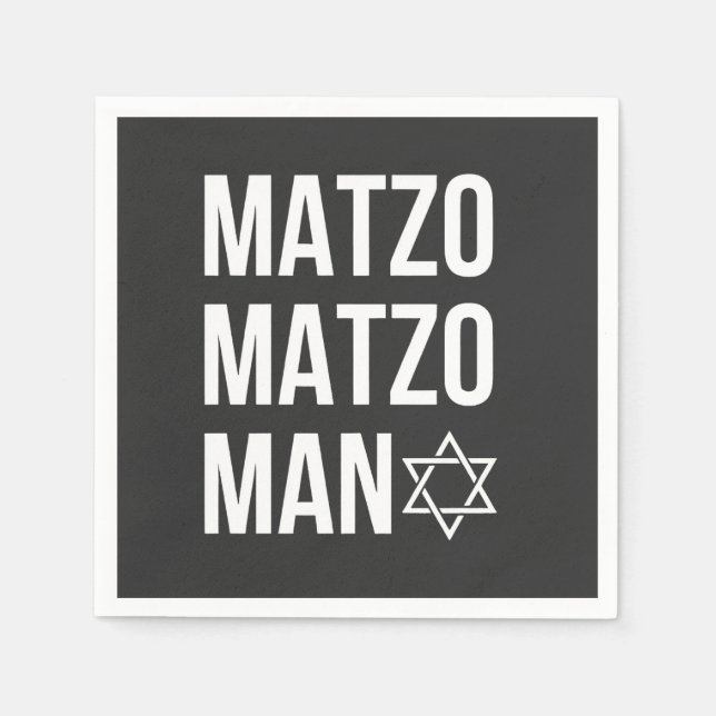 Guardanapo De Papel Matzo Matzo Man Jewish Hanukkah (Frente)