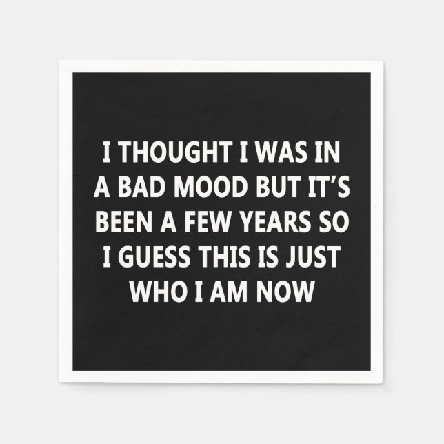 Guardanapo De Papel Mau humor (Frente)