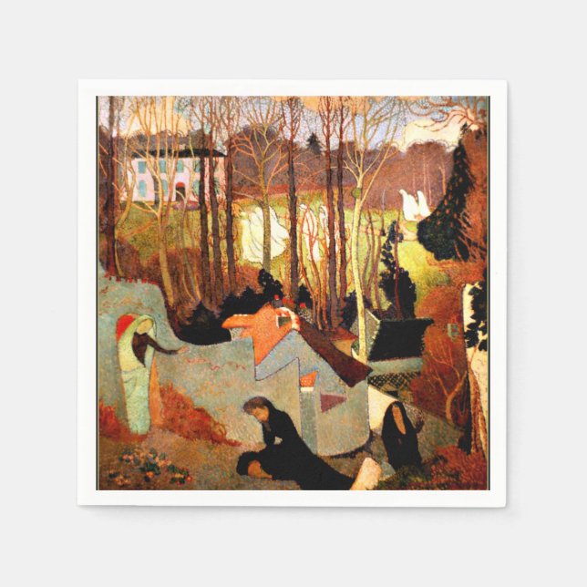 Guardanapo De Papel Maurice Denis - Mistério Páscoa, pintura de arte (Frente)