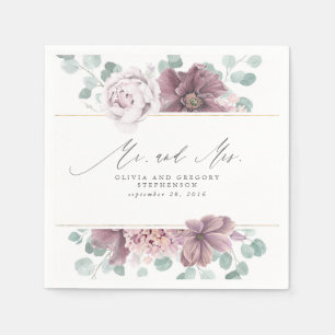 Guardanapo De Papel Mauve Flowers Elegant Botanical Sr. e Sra.