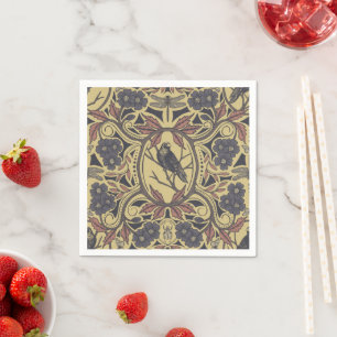 Guardanapo De Papel Mauve, Tan & Cinza Crow & Dragonfly Floral