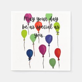 Guardanapo De Papel May your day be special colourful balloons
