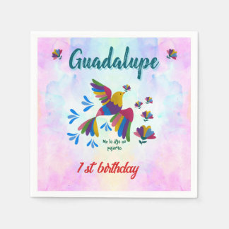 Guardanapo De Papel Me lo dijo un pajarito - Arte Mexicano Editable