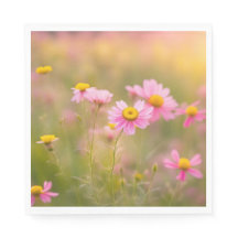 Meadow de margaridas rosa