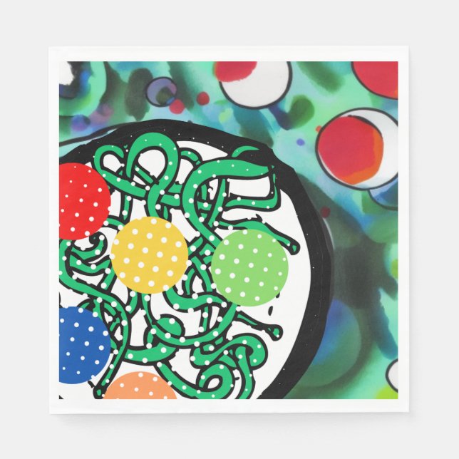 Guardanapo De Papel Meatball Madness (Frente)